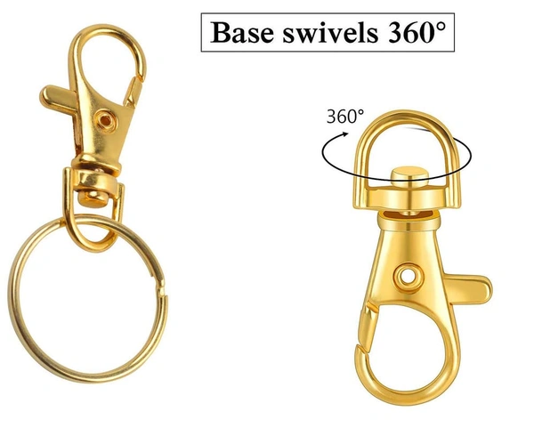 DIY Crafts Pack Of 20 Sets, Lobster Clasps Keychain Rings, Alloy Lobster Cla(Pack Of 20 Sets, Lobster Clasps Keychain Rings) - Pack Of 20 Sets, Lobster Clasps Keychain Rings