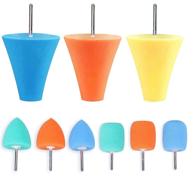 DIY Crafts Pack Of 27 Pcs, Random Color, Polishing Cone Sponge Buffing for Automotive Car Wheel Hub Care, Metal Polish Buffing Polishing Ball fo(Pack Of 27 Pcs, Random Color) - Pack Of 27 Pcs, Random Color