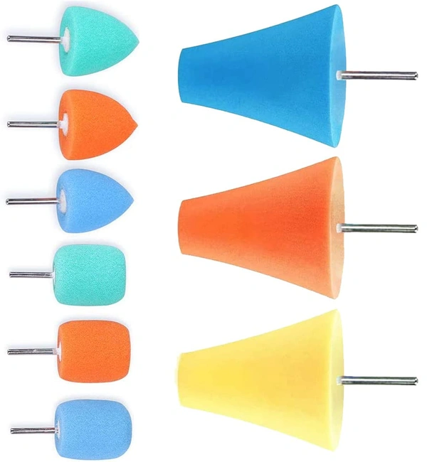DIY Crafts Pack Of 27 Pcs, Random Color, Polishing Cone Sponge Buffing for Automotive Car Wheel Hub Care, Metal Polish Buffing Polishing Ball fo(Pack Of 27 Pcs, Random Color) - Pack Of 27 Pcs, Random Color