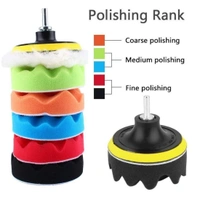 DIY Crafts 7" inch Wax Polishing Buffing Pad Kit Car Polishing Buffer Set + Felt & Fur Pads with M10/14 Drill Adapter For Auto DIY Crafts Works (Pack of 7 Pcs, Combo Kit) - Pack of 7 Pcs, Combo Kit