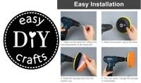 DIY Crafts 7" inch Wax Polishing Buffing Pad Kit Car Polishing Buffer Set + Felt & Fur Pads with M10/14 Drill Adapter For Auto DIY Crafts Works (Pack of 7 Pcs, Combo Kit) - Pack of 7 Pcs, Combo Kit