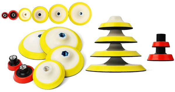 DIY Crafts Pack Of 3 Pcs, 6"inch, 2"/3"/4"/5"/6"/7" Backing Pad Car Polishing Hook & Loop Sanding Pad Backer Plate Car Wash Care Buffing Tool 5/8" M14 Thread Other(Pack Of 3 Pcs, 6"inch) - Pack Of 3 Pcs, 6"inch