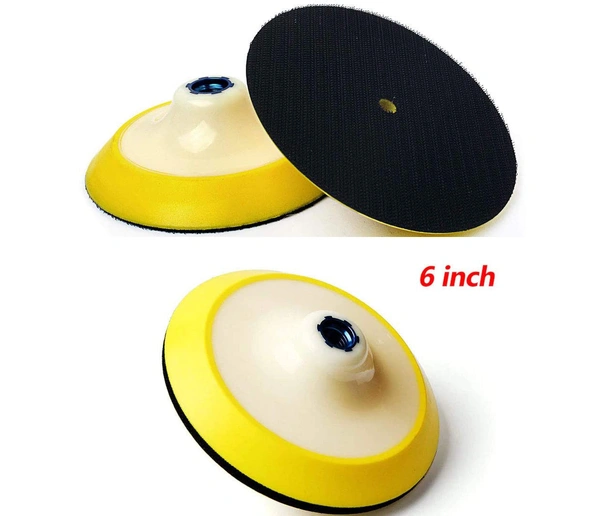 DIY Crafts Pack Of 3 Pcs, 6"inch, 2"/3"/4"/5"/6"/7" Backing Pad Car Polishing Hook & Loop Sanding Pad Backer Plate Car Wash Care Buffing Tool 5/8" M14 Thread Other(Pack Of 3 Pcs, 6"inch) - Pack Of 3 Pcs, 6"inch