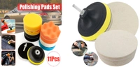 DIY Crafts 12 Pcs 7'' 180mm Waxing Buffing Polishing Sponge Pads Car Polisher Tool for Car Polishing Woolen Buffer, Wax Applicator, Cone Head Grinding Head Car Bike (Pack Of 24 Pcs, Multi Color) - Pack Of 24 Pcs, Multi Color