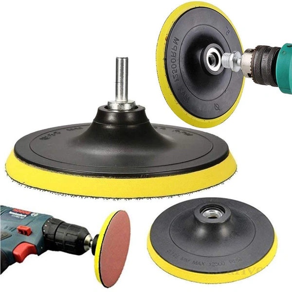 DIY Crafts Pack Of 4 Pcs, 3" inch, Sponge & Felt Woollen Polishing Pads Kits with Backer Pad + M10/14 Dri(Pack Of 4 Pcs, 3" inch) - Pack Of 4 Pcs, 3" inch