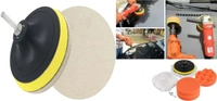 DIY Crafts Pack of 4 Sets, Felt Wool Backer Pad Nut, Car Polishing & Buffing Sponge Wool Felt Pads Kit Electric Drill and Auto Polisher with M10/ (Pack of 4 Sets, Felt Wool Backer Pad Nut) - Pack of 4 Sets, Felt Wool Backer Pad Nut