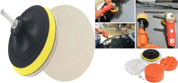 DIY Crafts Pack of 4 Sets, Felt Wool Backer Pad Nut, Car Polishing & Buffing Sponge Wool Felt Pads Kit Electric Drill and Auto Polisher with M10/ (Pack of 4 Sets, Felt Wool Backer Pad Nut) - Pack of 4 Sets, Felt Wool Backer Pad Nut
