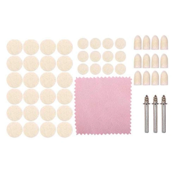 DIY Crafts Pack Of 40 Pcs, Wool Felt + 3 Pcs Mandrel, Rotary Tool Accessory, Wool Felt Polishing Pad Felt Mounted Mandrel Set Grinding Head Buffi(Pack Of 40 Pcs, Wool Felt + 3 Pcs Mandrel) - Pack Of 40 Pcs, Wool Felt + 3 Pcs Mandrel