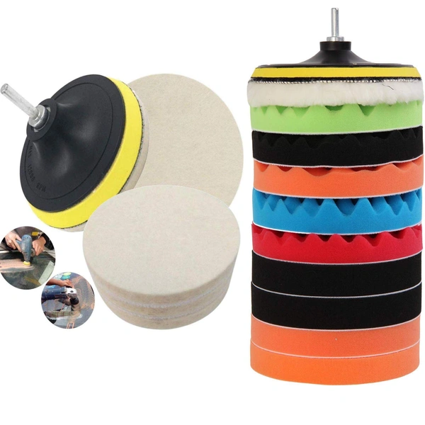 DIY Crafts Pack Of 48 Pcs, 3inch Multi Color Kit, 1"/2"/3"/4"/5/6"/7"inch Felt Pads Waxing Buffing Polishing Sponge Car Polisher Car Polishing Woolen Buffer, Wa(Pack Of 48 Pcs, 3inch Multi Color Kit) - Pack Of 48 Pcs, Multi Color Kit