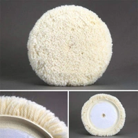 DIY Crafts Pack Of 1 Pc, Off White, 7"inch Car Polishing Soft Wool Auto-Stick Pad Buffing Cleaning Polisher Kit For Floor Furniture Glass Car Steel Tableware (Pack Of 1 Pc, Off White) - Pack Of 1 Pc, Multicolour