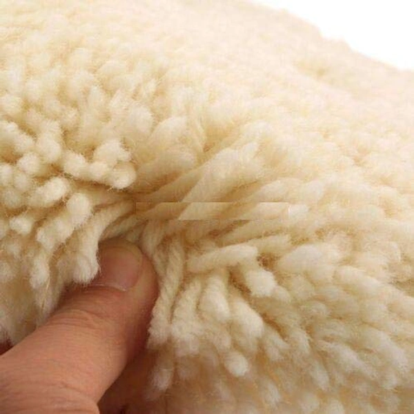 DIY Crafts Pack Of 1 Pc, Off White, 7"inch Car Polishing Soft Wool Auto-Stick Pad Buffing Cleaning Polisher Kit For Floor Furniture Glass Car Steel Tableware (Pack Of 1 Pc, Off White) - Pack Of 1 Pc, Multicolour