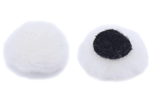 DIY Crafts Pack Of 1 Pc, White Silver, 25mm 1" inch Wool Felt Polishing Disc with 2.3 3mm Hook and Loop Backing Pad Grinding Accessories For Dremel Woodwor(Pack Of 1 Pc, White Silver) - Pack Of 1 Pc, White Silver