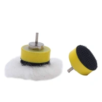DIY Crafts Pack Of 1 Pc, White Silver, 25mm 1" inch Wool Felt Polishing Disc with 2.3 3mm Hook and Loop Backing Pad Grinding Accessories For Dremel Woodwor(Pack Of 1 Pc, White Silver) - Pack Of 1 Pc, White Silver