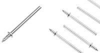 DIY Crafts Pack Of 50 Pcs, Mettalic Silve, Multi, 2.35mm Shank Polishing Wheel Mandrels Cutting Cut-Off Wheel Holder Push-Pull Knobs Rod for Dremel Rota(Pack Of 50 Pcs, Mettalic Silve, Multi) - Pack Of 50 Pcs, Mettalic Silve, Multi