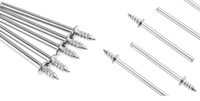 DIY Crafts Pack Of 50 Pcs, Mettalic Silve, Multi, 2.35mm Shank Polishing Wheel Mandrels Cutting Cut-Off Wheel Holder Push-Pull Knobs Rod for Dremel Rota(Pack Of 50 Pcs, Mettalic Silve, Multi) - Pack Of 50 Pcs, Mettalic Silve, Multi