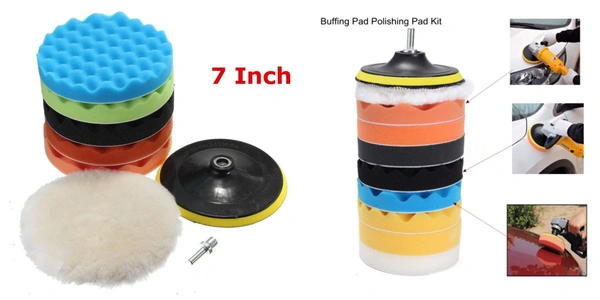 DIY Crafts Pack Of 3"inch, Multi, Buffing Sponge Polishing Pad Hand Tool Kit For Polisher Compound Polishing Polish Polisher Buffer Polishing Disc Wool Wheel Paint Car(Pack Of 3"inch, Multi) - Pack Of 3"inch, Multi