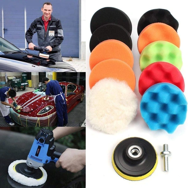 DIY Crafts Pack Of 3"inch, Multi, Buffing Sponge Polishing Pad Hand Tool Kit For Polisher Compound Polishing Polish Polisher Buffer Polishing Disc Wool Wheel Paint Car(Pack Of 3"inch, Multi) - Pack Of 3"inch, Multi