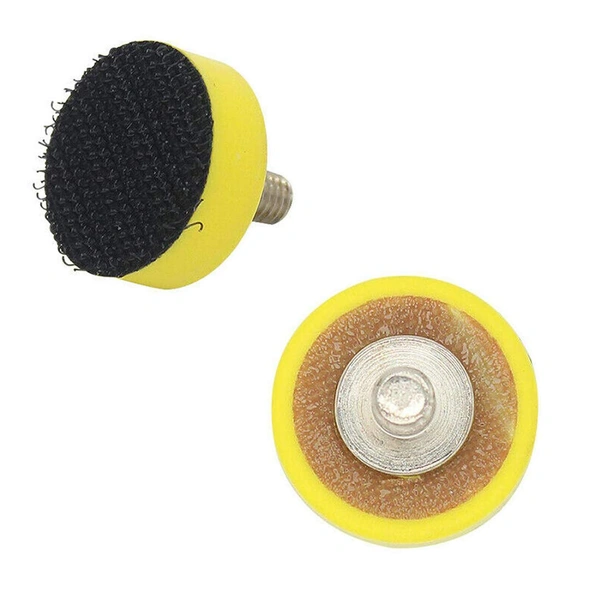 DIY Crafts Pack Of 6 Pcs 1" inch Disc Pad, Silver/Yellow/Black, Hook & Loop, 25mm 1"inch Hook & Loop 1" Disc (Pack Of 6 Pcs 1" inch Disc Pad, Silver/Yellow/Black, Hook & Loop) - Pack Of 6 Pcs 1" inch Disc Pad, Silver / Yellow / Black, Hook & Loop