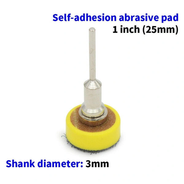 DIY Crafts Pack Of 6 Pcs 1" inch Disc Pad, Silver/Yellow/Black, Hook & Loop, 25mm 1"inch Hook & Loop 1" Disc (Pack Of 6 Pcs 1" inch Disc Pad, Silver/Yellow/Black, Hook & Loop) - Pack Of 6 Pcs 1" inch Disc Pad, Silver / Yellow / Black, Hook & Loop