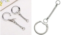 DIY Crafts Pack Of 6 Pcs, Silver, Snake Chain Key Rings Silver-Color DIY Jewelry Findings Handmade Craft Jewelry (Pack Of 6 Pcs, Silver) - Pack Of 6 Pcs, Silver