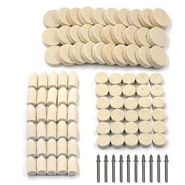 DIY Crafts Pack Of 60 Pcs, Felt Wool Pad With Mandrel, Wool Felt Polishing Pad & Polishing Wheel, Kicpot(Pack Of 60 Pcs, Felt Wool Pad With Mandrel) - Pack Of 60 Pcs, Felt Wool Pad With Mandrel