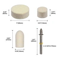 DIY Crafts Pack Of 60 Pcs, Felt Wool Pad With Mandrel, Wool Felt Polishing Pad & Polishing Wheel, Kicpot(Pack Of 60 Pcs, Felt Wool Pad With Mandrel) - Pack Of 60 Pcs, Felt Wool Pad With Mandrel