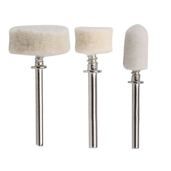 DIY Crafts Pack Of 60 Pcs, Felt Wool Pad With Mandrel, Wool Felt Polishing Pad & Polishing Wheel, Kicpot(Pack Of 60 Pcs, Felt Wool Pad With Mandrel) - Pack Of 60 Pcs, Felt Wool Pad With Mandrel