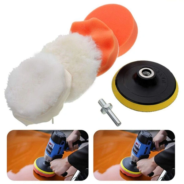 DIY Crafts Pack Of 3" inch, Multi, 6 Pcs Buffing Sponge Car Polishing Pad Disc Wool Disc Polishing Wax Sanding Pad Cleaning Car Accessories Fel(Pack Of 3" inch, Multi) - Pack Of 3" inch, Multi, Qty As Title