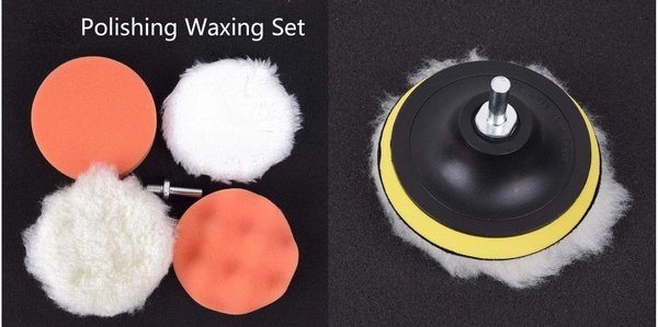 DIY Crafts Pack Of 3" inch, Multi, 6 Pcs Buffing Sponge Car Polishing Pad Disc Wool Disc Polishing Wax Sanding Pad Cleaning Car Accessories Fel(Pack Of 3" inch, Multi) - Pack Of 3" inch, Multi, Qty As Title