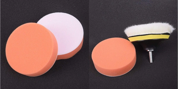 DIY Crafts Pack Of 3" inch, Multi, 6 Pcs Buffing Sponge Car Polishing Pad Disc Wool Disc Polishing Wax Sanding Pad Cleaning Car Accessories Fel(Pack Of 3" inch, Multi) - Pack Of 3" inch, Multi, Qty As Title