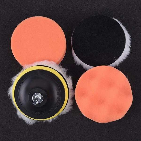 DIY Crafts Pack Of 3" inch, Multi, 6 Pcs Buffing Sponge Car Polishing Pad Disc Wool Disc Polishing Wax Sanding Pad Cleaning Car Accessories Fel(Pack Of 3" inch, Multi) - Pack Of 3" inch, Multi, Qty As Title
