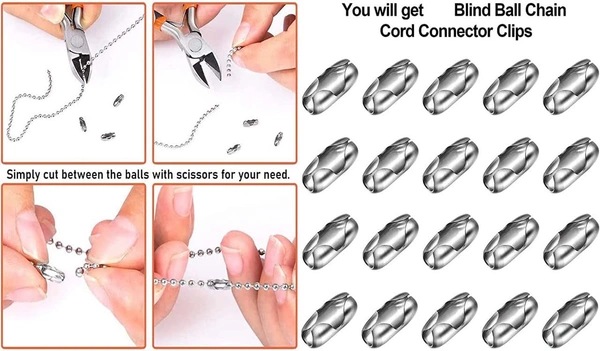 DIY Crafts Pack Of 80 Pcs, Nail Keychain, 100mm+ Long Bead Connector Clasp 2.4 mm Diameter Bal(Pack Of 80 Pcs, Nail Keychain) - Pack Of 80 Pcs, Nail Keychain