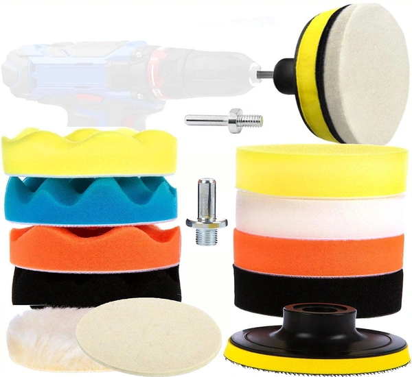 DIY Crafts Pack of 29 Pcs Polishing Pad Kit 1x, Multi Colour, 29Pcs Polishing Pad Kit With M14 Thread Back Pad & Adapter Sponge Wool(Pack of 29 Pcs Polishing Pad Kit 1x, Multi Colour) - Pack of 29 Pcs Polishing Pad Kit 1x, Multi Colour