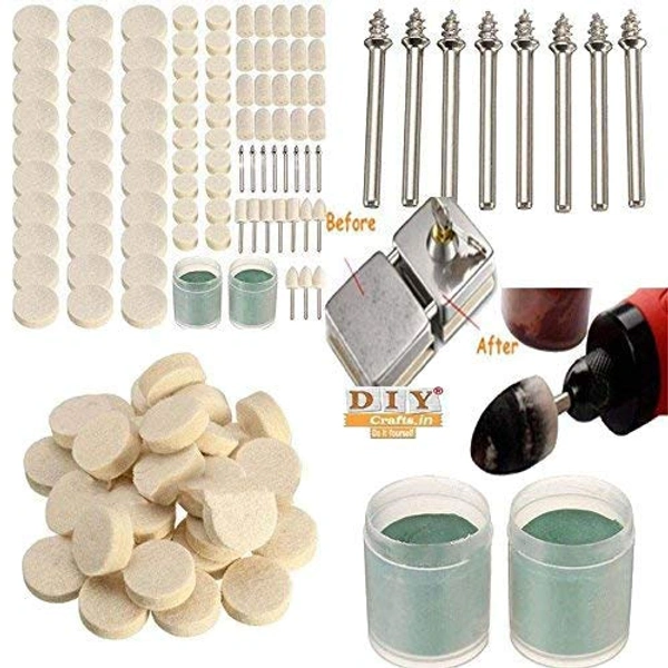 DIY Crafts Pack Of 90 Pcs, Soft Wool Polishing Buffing Wheel Kit, Soft Wool Polishi(Pack Of 90 Pcs, Soft Wool Polishing Buffing Wheel Kit) - Pack Of 90 Pcs, Soft Wool Polishing Buffing Wheel Kit