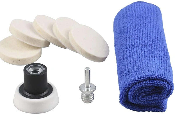 DIY Crafts Polishing Pad Car Glass Felt Polishing Buffing Pad Felt Polishing Buffing Wheel Microfiber Cloth Backing Pad Rotary Tools Glass Metal (Pack Of 3 Kit, Multi Untility Kit) - Pack Of 3 Kit, Multi Untility Kit