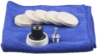 DIY Crafts Polishing Pad Car Glass Felt Polishing Buffing Pad Felt Polishing Buffing Wheel Microfiber Cloth Backing Pad Rotary Tools Glass Metal (Pack Of 3 Kit, Multi Untility Kit) - Pack Of 3 Kit, Multi Untility Kit