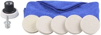 DIY Crafts Polishing Pad Car Glass Felt Polishing Buffing Pad Felt Polishing Buffing Wheel Microfiber Cloth Backing Pad Rotary Tools Glass Metal (Pack Of 3 Kit, Multi Untility Kit) - Pack Of 3 Kit, Multi Untility Kit