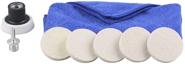 DIY Crafts Polishing Pad Car Glass Felt Polishing Buffing Pad Felt Polishing Buffing Wheel Microfiber Cloth Backing Pad Rotary Tools Glass Metal (Pack Of 3 Kit, Multi Untility Kit) - Pack Of 3 Kit, Multi Untility Kit