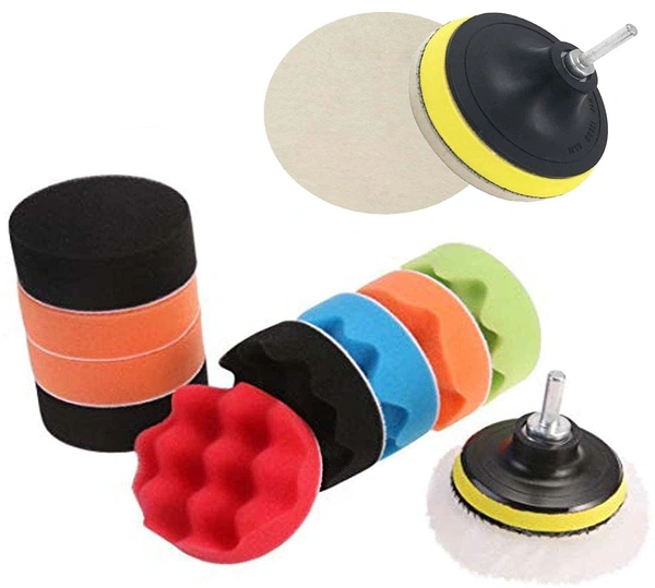 DIY Crafts 2 Sets, Felt Sponge Backer Pad, 3"inch 7 Pieces Wool & Felt Waxing Sponge & Felt Pads Buffing Polishing Pad Car Polish(2 Sets, Felt Sponge Backer Pad) - 2 Sets, Felt Sponge Backer Pad