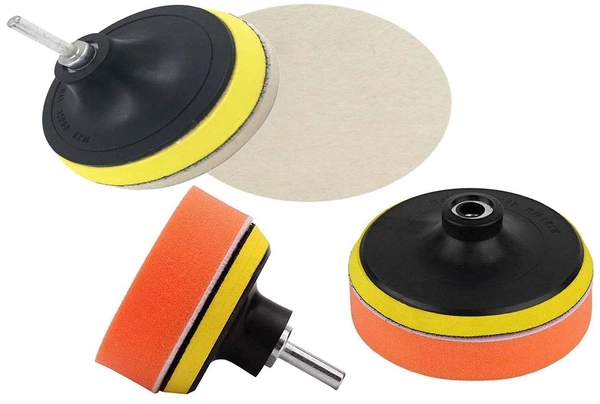 DIY Crafts 2 Sets, Felt Sponge Backer Pad, 3"inch 7 Pieces Wool & Felt Waxing Sponge & Felt Pads Buffing Polishing Pad Car Polish(2 Sets, Felt Sponge Backer Pad) - 2 Sets, Felt Sponge Backer Pad