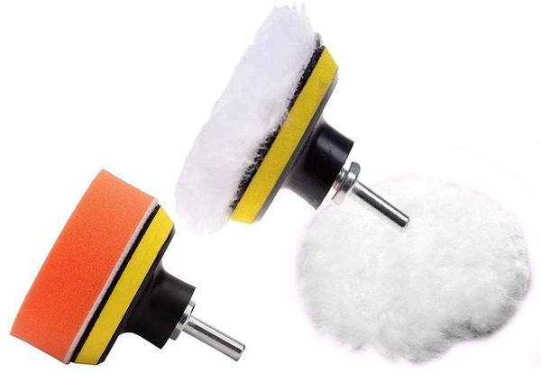 DIY Crafts 2 Sets, Felt Sponge Backer Pad, 3"inch 7 Pieces Wool & Felt Waxing Sponge & Felt Pads Buffing Polishing Pad Car Polish(2 Sets, Felt Sponge Backer Pad) - 2 Sets, Felt Sponge Backer Pad