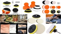 DIY Crafts 2 Sets, Felt Sponge Backer Pad, 3"inch 7 Pieces Wool & Felt Waxing Sponge & Felt Pads Buffing Polishing Pad Car Polish(2 Sets, Felt Sponge Backer Pad) - 2 Sets, Felt Sponge Backer Pad