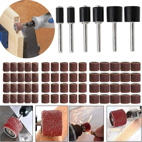 DIY Crafts Sanding Bands Drums Sleeves W/Sanding Drum Mandrel for Dremel Rotary Tool (Design No # 3, Pack of 51 Pcs) - Design No # 3, Pack of 51 Pcs