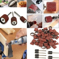 DIY Crafts Sanding Bands Drums Sleeves W/Sanding Drum Mandrel for Dremel Rotary Tool (Design No # 3, Pack of 51 Pcs) - Design No # 3, Pack of 51 Pcs