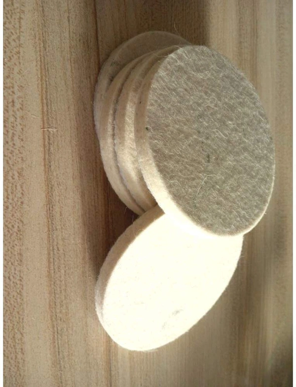 DIY Crafts Scratch Remower Glass Windshield Polishing Pad Wool Polishing Bonnet Car Polishing Pad Polish Waxing Polishing Buffing Side Self Adhesive Backer Pad (4 Pcs Felt Pad, 4" Inch Felt Pad) - 4 Pcs Felt Pad, 4" Inch Felt Pad