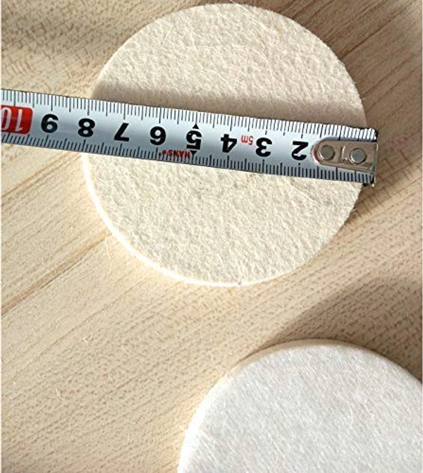 DIY Crafts Scratch Remower Glass Windshield Polishing Pad Wool Polishing Bonnet Car Polishing Pad Polish Waxing Polishing Buffing Side Self Adhesive Backer Pad (4 Pcs Felt Pad, 4" Inch Felt Pad) - 4 Pcs Felt Pad, 4" Inch Felt Pad