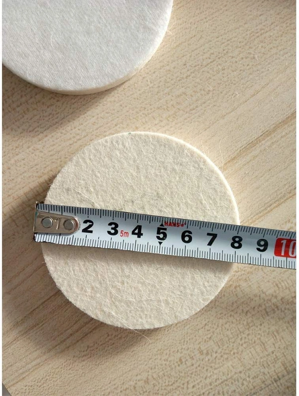 DIY Crafts Scratch Remower Glass Windshield Polishing Pad Wool Polishing Bonnet Car Polishing Pad Polish Waxing Polishing Buffing Side Self Adhesive Backer Pad (4 Pcs Felt Pad, 4" Inch Felt Pad) - 4 Pcs Felt Pad, 4" Inch Felt Pad