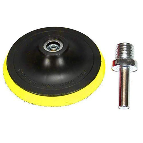 DIY Crafts Self Adhesive 1''inch - 7'' inch Backer Pad Polishing Buffing Plate Rubber + M 10/14 Drill Thread Kit Set (3'' inch Kit, Backer Pad + Universal Drill Nut) - 3'' inch Kit, Backer Pad + Universal Drill Nut