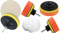 DIY Crafts Set/Kit, Pack Of 4 Pcs, 4" Inch Sponge and Woollen Polishing Pads Kits with M10/14 Drill Adapter (Mu (Set/Kit, Pack Of 4 Pcs) - Set / Kit, Pack Of 4 Pcs