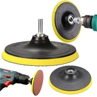 DIY Crafts Sponge & Felt Woollen Polishing Pads Kits with Backer Pad + M10/14 Drill Adapter (Multicolour) (Pack of 4 Pcs, 4" inch,) - Pack Of 4 Pcs